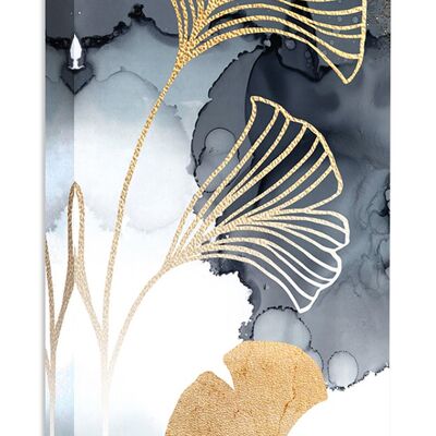 High-quality canvas picture, wall decoration: Ginkgo II 80x30cm, picture, mural, wall decoration