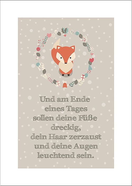 Spruch-Poster auf Holz / Dekopanel: Und am Ende eines Tages 30x42cm, Bild, Wandbild, Wanddekoration