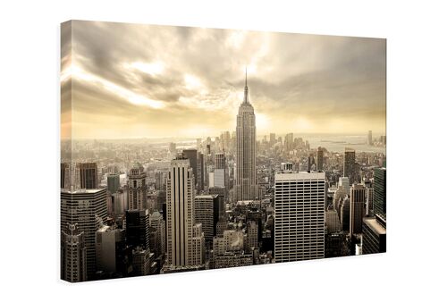 hochwertiges Leinwandbild, Wanddekoration: NY Morning 90x60cm, Bild, Wandbild, Wanddekoration