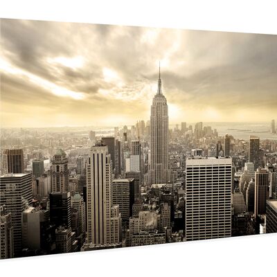 hochwertiges Leinwandbild, Wanddekoration: NY Morning 90x60cm, Bild, Wandbild, Wanddekoration