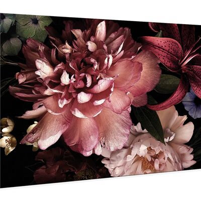 hochwertiges Leinwandbild, Wanddekoration: Dark Bouquet 90x60cm, Bild, Wandbild, Wanddekoration