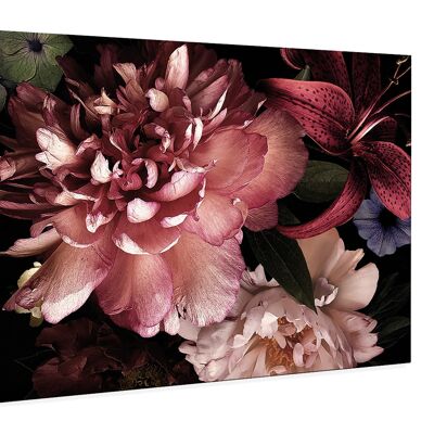 hochwertiges Leinwandbild, Wanddekoration: Dark Bouquet 90x60cm, Bild, Wandbild, Wanddekoration