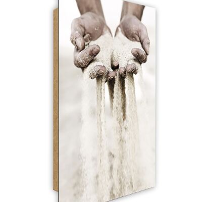 Design-Poster auf Holz / Dekopanel: Hands 90x60cm, Bild, Wandbild, Wanddekoration