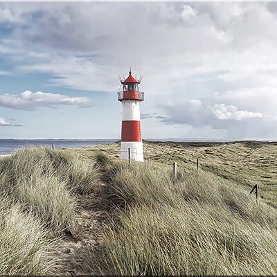 Affiche design sur bois/panneau déco : Sylt 118x41cm, tableau, murale, décoration murale