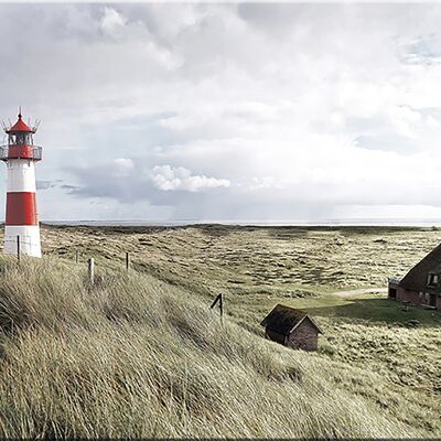 Design poster on wood/deco panel: Sylt 118x41cm, picture, mural, wall decoration
