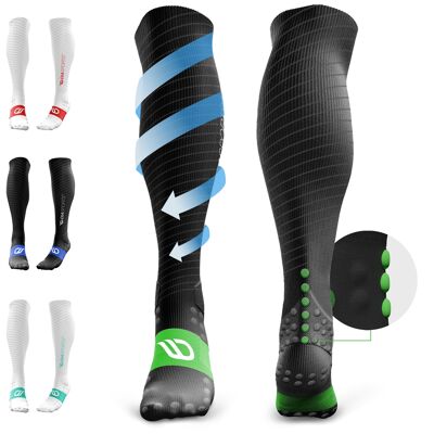 NOUVEAU : Bas de Compression CLOUDSTARS - Noir - Vert -