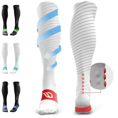 NEW: CLOUDSTARS Compression Stockings - White - Red -