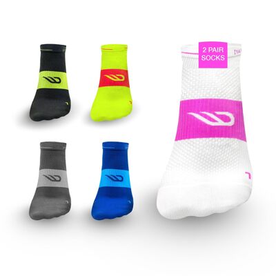 Chaussettes running SPEEDS courtes (2 paires) - rose -