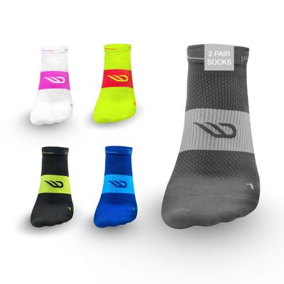 SPEEDS running socks short (2 pairs) - gray -