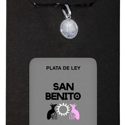 Medalla Plata san Benito 1 cm