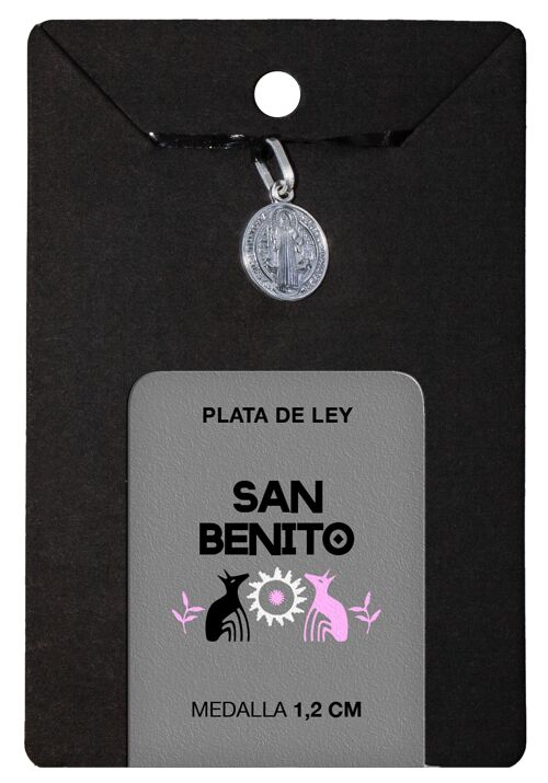 Medalla Plata San Benito 1,2 cm