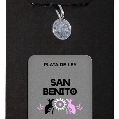 Medalla Plata San Benito 1,2 cm