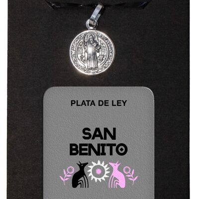 Medalla Plata San Benito 1,5 cm