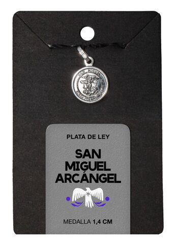 Médaille Saint Michel Archange Argent 1,4 cm
