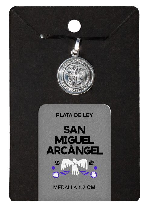 Medalla Plata San Miguel Arcángel 1,7 cm