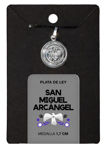 Médaille d'Argent Saint Michel Archange 1,7 cm