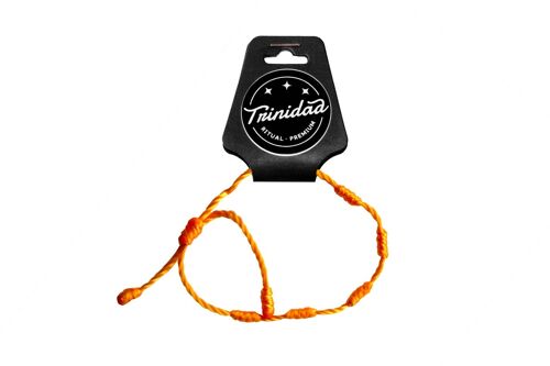 Pulsera 5 nudos hilo Naranja