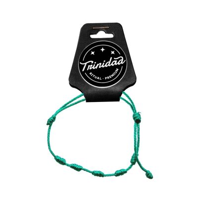 Bracelet 5 knots Green thread