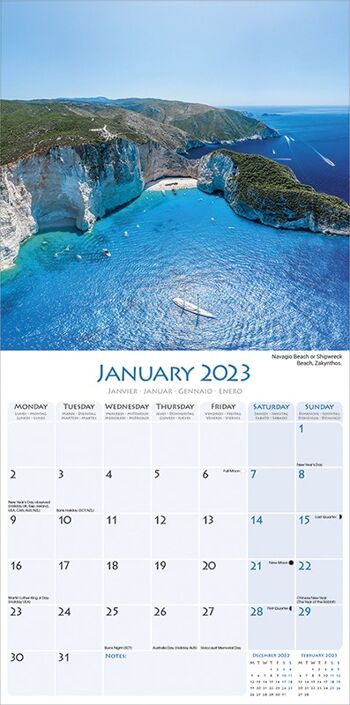 Calendrier 2023 Iles Grecques 3