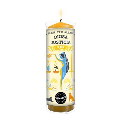 Goddess Justice Ritualized Candle