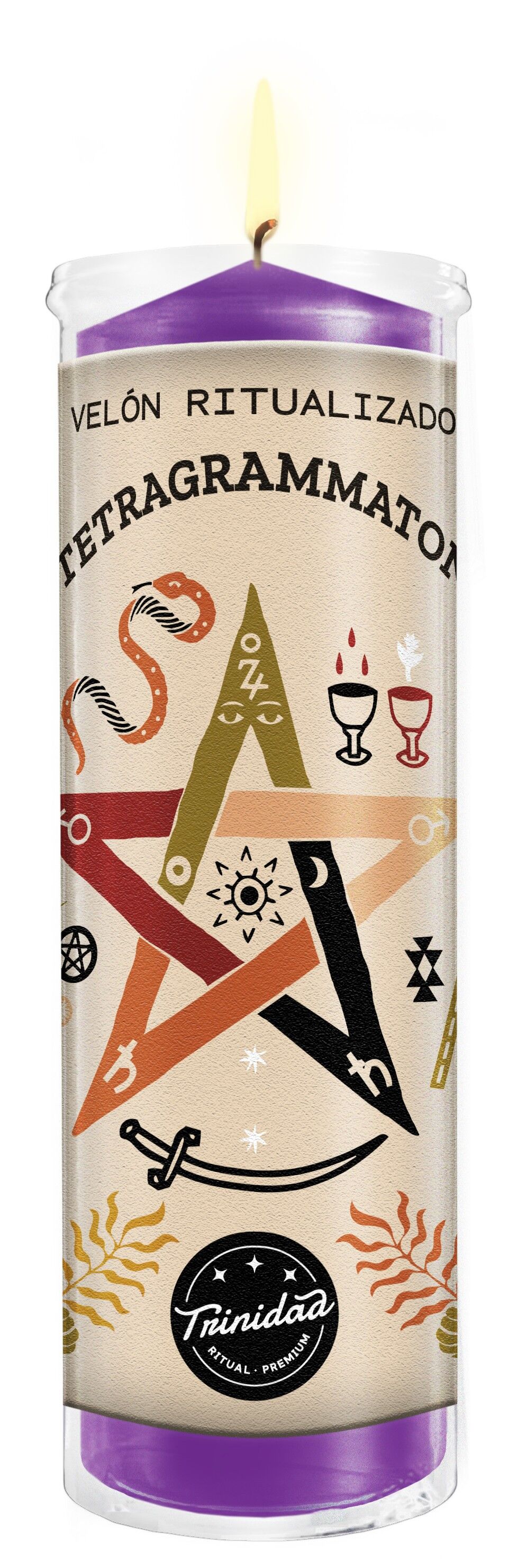 Candela Ritualizzata Tetragrammaton