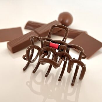 Barrette marron "Chocolate Brown" 1