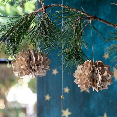 Ensemble de 2 ornements | Boules de neige | Décorations éblouissantes