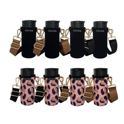 Juego de portavasos To Go Combi Black & Pink Leo CUPLANE (8 uds.)