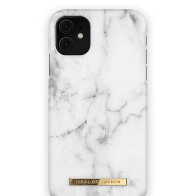 Fashion Case iPhone 11/XR White Marble