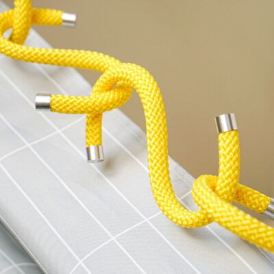 Rope Hooks | S-hook made of rope | Set of 5 - sun yellow