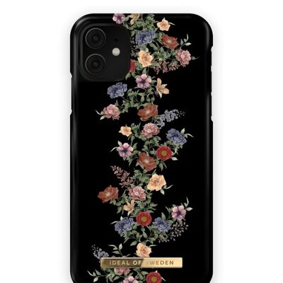 Fashion Case iPhone 11/XR Dunkles Blumenmuster