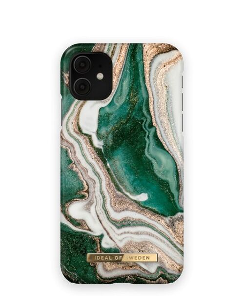 Fashion Case iPhone 11/XR Golden Jade Marble
