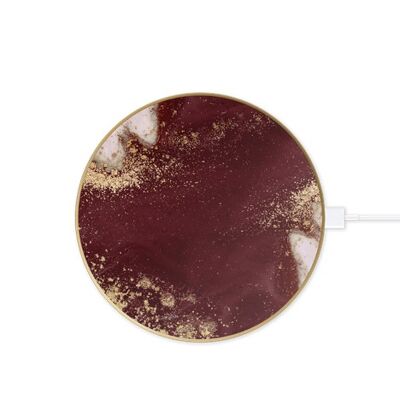 Fashion QI Charger Marmo bordeaux dorato