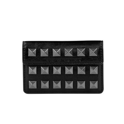 Statement Card Holder Dawn Black Studs