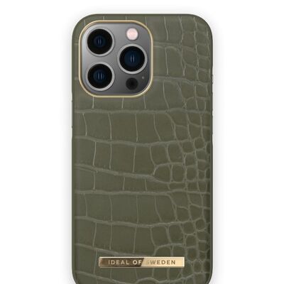 Custodia Atelier iPhone 13 Pro Khaki Croco