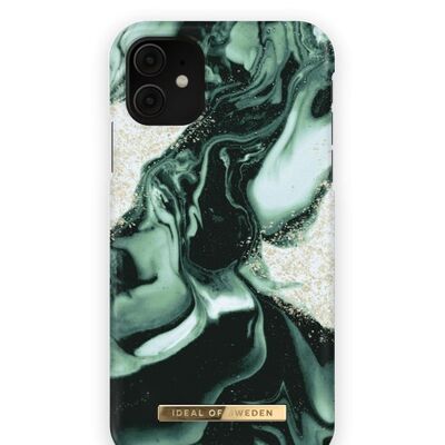 Fashion Case iPhone 11/XR Golden Olive Marb