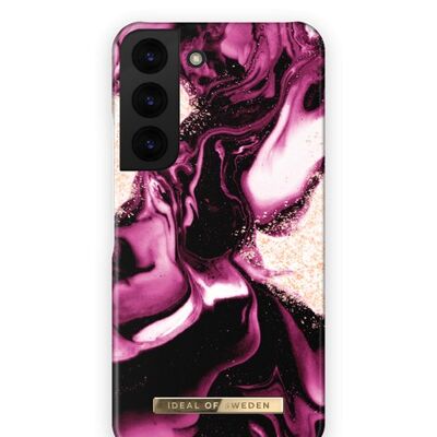 Coque Fashion Galaxy S22 Golden Ruby Marble