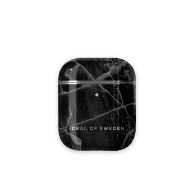 Fashion AirPods Case Black Thunder Marble