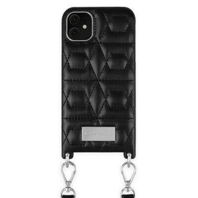 Collier tendance iPhone 11/XR matelassé noir