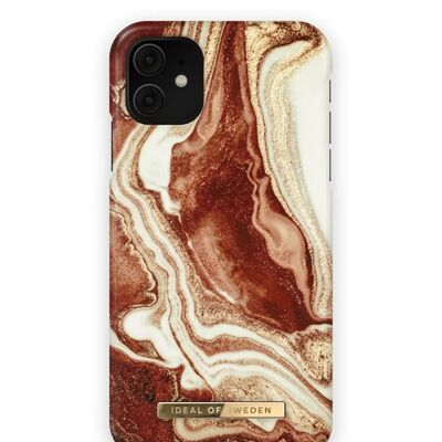 Fashion Case iPhone 11/XR Goldener rostiger Marmor