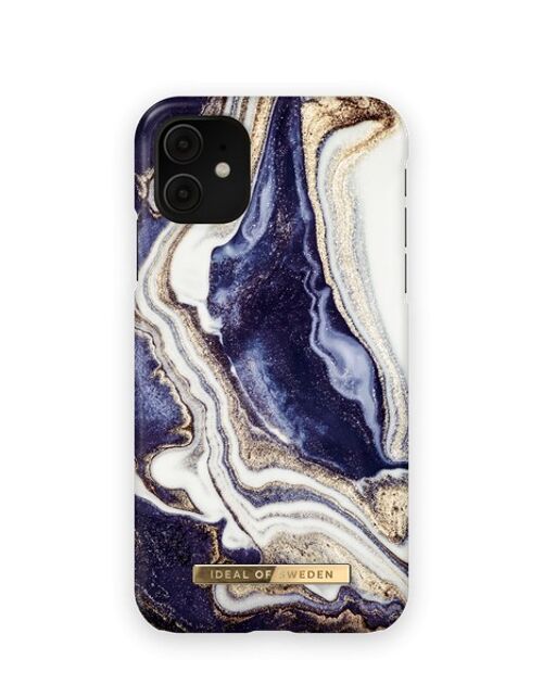 Fashion Case iPhone 11/XR Golden Indigo marble