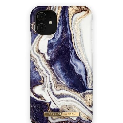 Fashion Case iPhone 11/XR Goldener Indigo-Marmor