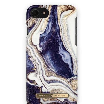 Fashion Case iPhone 8/7/6/6S/SE Marb indaco dorato