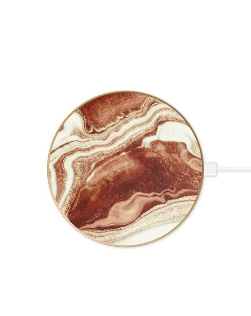 Fashion QI Charger Golden Rusty Marble