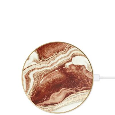 Fashion QI Charger Golden Rusty Marble