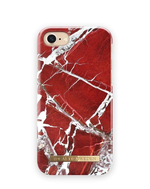 Fashion Case iPhone 8/7/6/6S/SE Scarlet Red Marble