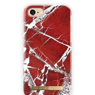 Custodia moda iPhone 8/7/6/6S/SE Marmo rosso scarlatto