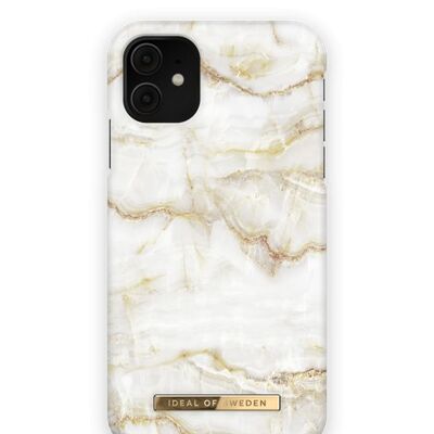 Fashion Case iPhone 11/XR Golden Pearl Mármol