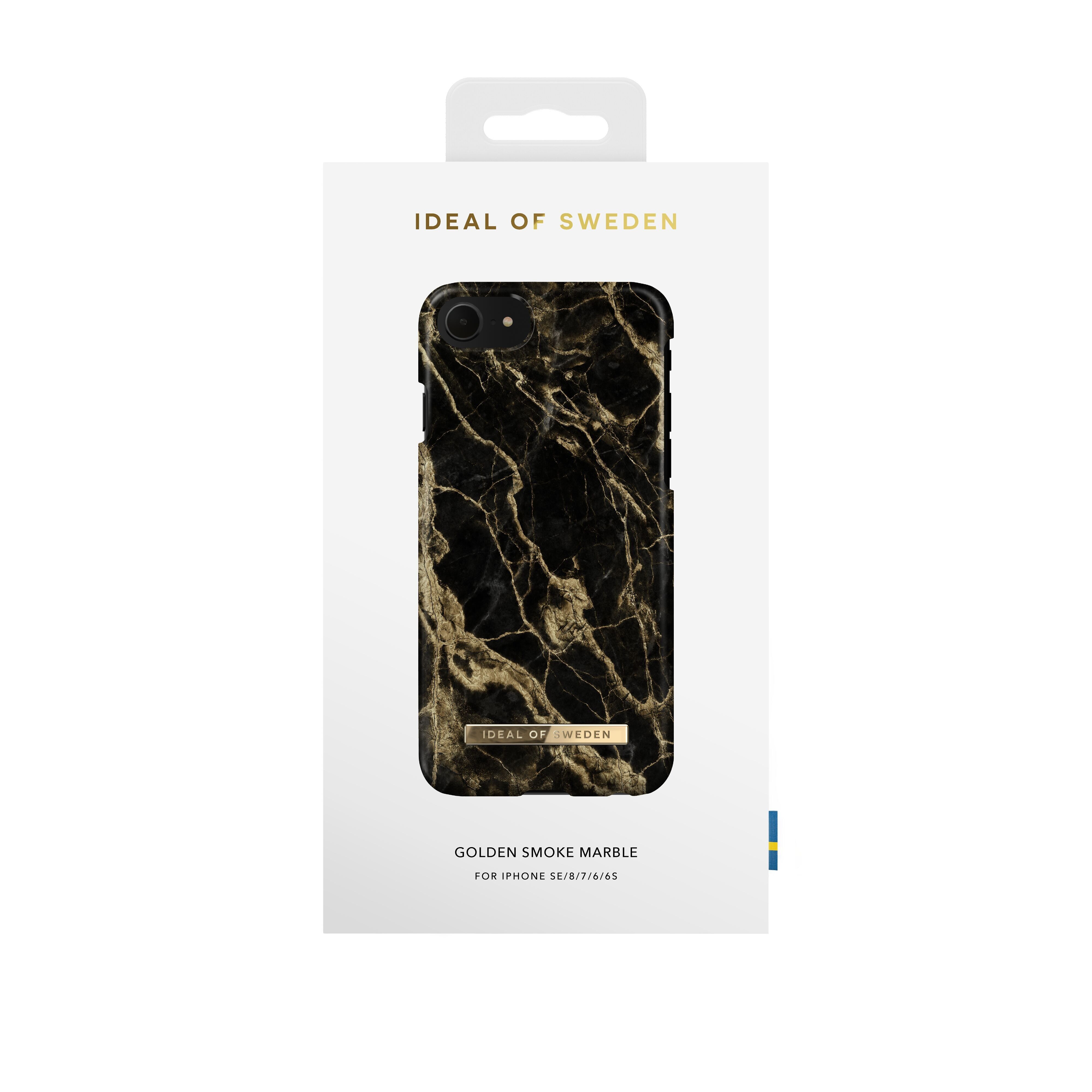 Fashion Case iPhone 8/7/6/6S/SE Golden Smoke Marbl