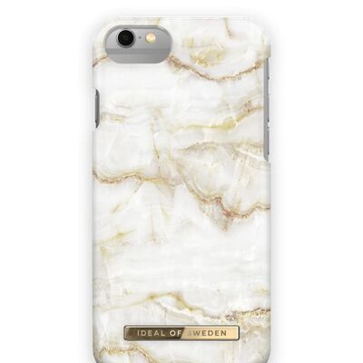 Custodia Fashion iPhone 8/7/6/6S/SE Marmo Perla Dorata